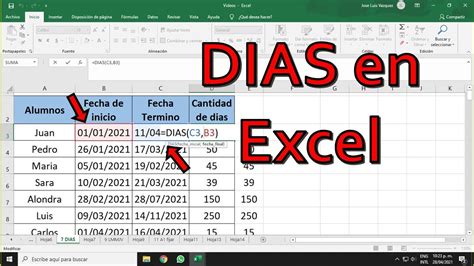 F Rmula En Excel Para Contar D As Transcurridos Hasta Hoy Recursos Excel