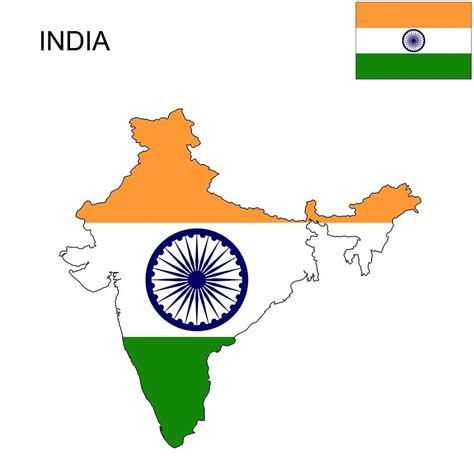 India Flag Map Geography Map World Geography Indian Flag Colors