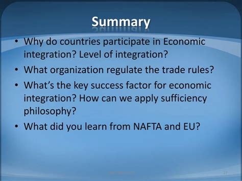 Wk4 Regional Economic Integration