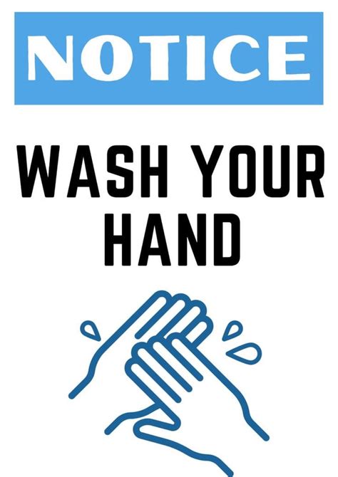 Best 15 Free Hand Washing Signs And Poster Printable A4 And Landscape