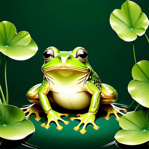 Premium Ai Image Vector Green Frog Animal