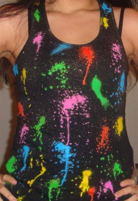Diy Splattered Paint T Shirt · How To Paint A T Shirt · Bleaching and