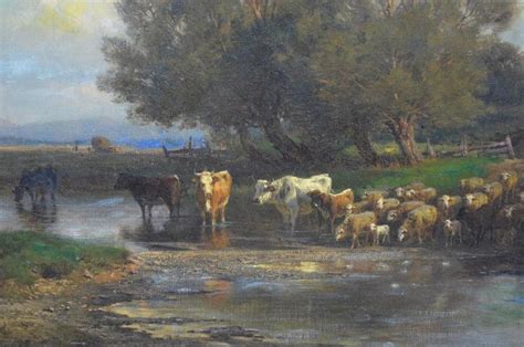 Paul Gottlieb Weber 1823 1916 German Pastoral Landscape