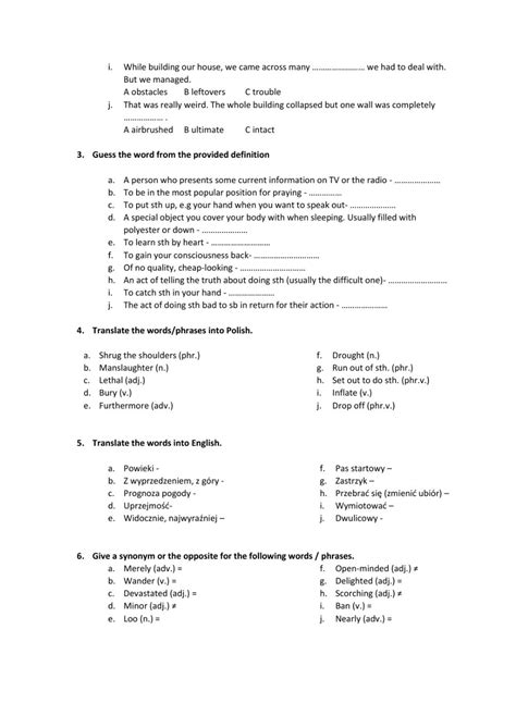 English Grade 4 Worksheets Pdf Beginner Worksheet Vocabulary Grade 7