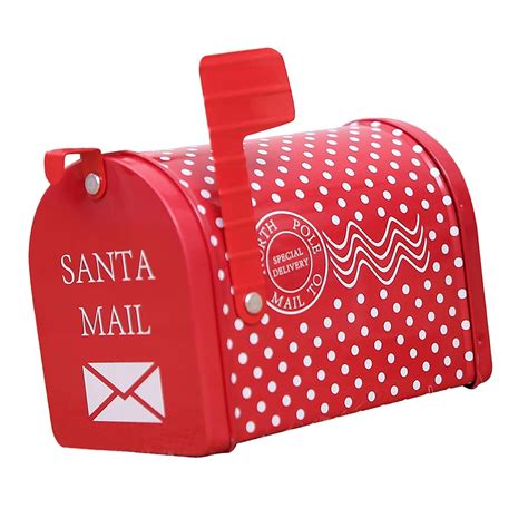 Christmas Letter To Santa Metal Letterbox Post Box Mail Box Red