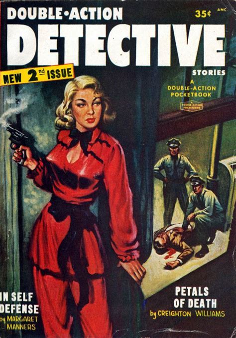 Double Action Detective Noir Detective Pulp Fiction Art Detective