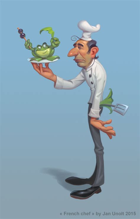 french chef character jan unolt character design animation character illustration