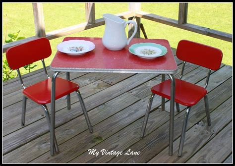 Get the best deals on metal dining tables. Vintage 1950's Childrens Table and Chair Set | Childrens ...