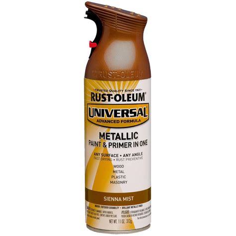 Rust Oleum Universal 11 Oz All Surface Metallic Sienna Mist Spray Paint And Primer In 1 6 Pack