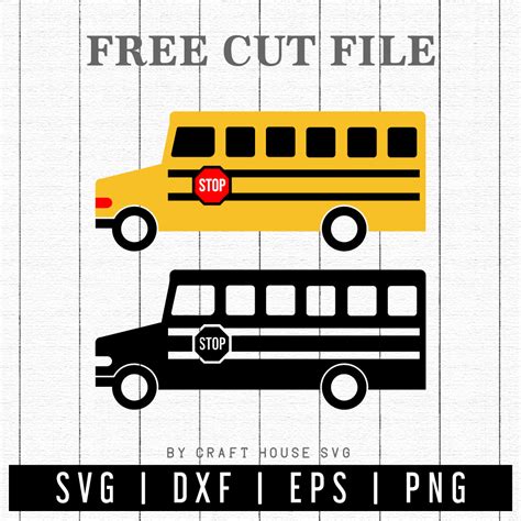 FREE School bus SVG - Craft House SVG