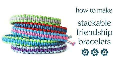 Easy Friendship Bracelet Diy Tutorial Square Knot Macrame Youtube