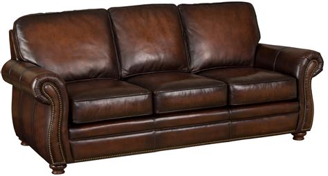 Hooker Furniture Ss186 Ss186 03 089 Brown Leather Sofa With Exposed