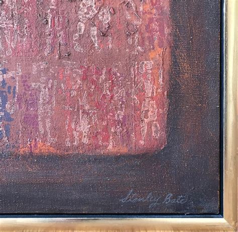 Stanley Bate Untitled 1960s Modern Oil Painting At 1stdibs