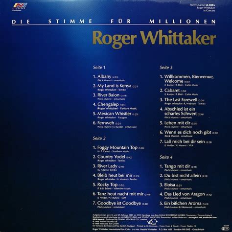 Roger Whittaker In Concert Die Stimme Für Millionen Bertelsmann