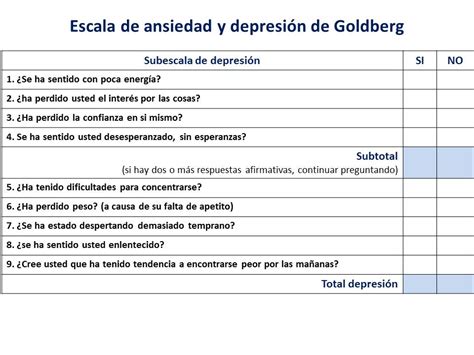 Escala De Depresi N De Goldberg Salud Para Todos Blogs Hoy Es