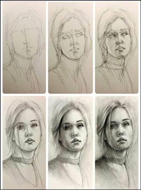 How To Draw Portraits Tutorials And Ideas Sky Rye Design Portrait Drawing Face Drawing