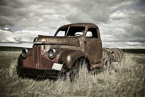 royalty free image rusty farm truck by jeffzenner