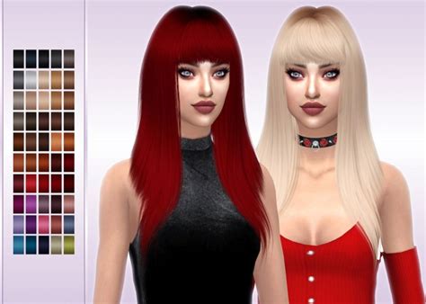 Sims 4 Hairs ~ Frost Sims 4 Hallowsims Raon 38 Hair Retextured 5e6
