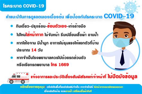 คำแนะนำในการดูแลตนเองเบื้องต้น เพื่อป้องกันโรคระบาด COVID-19