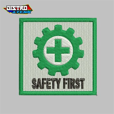 Jual Bordir Emblem Patch Logo K3 Safety First 6x6cm Shopee Indonesia