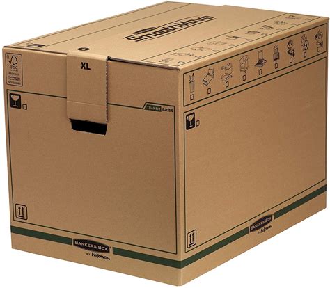 buy bankers box 45 7 x 40 6 x 61 cm smooth move double walled moving box pack of 10 bankers