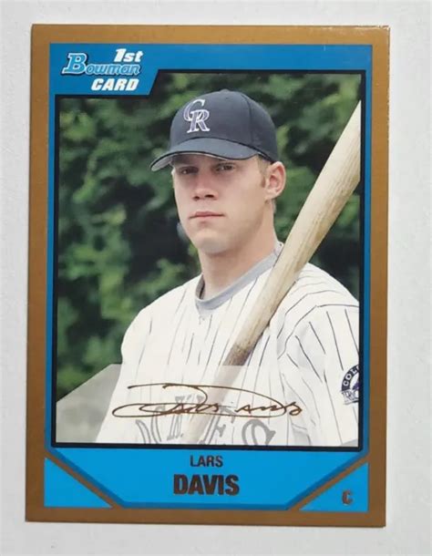 2007 Bowman Draft Picks And Prospects Baseball Or Bdpp19 Lars Davis Eur