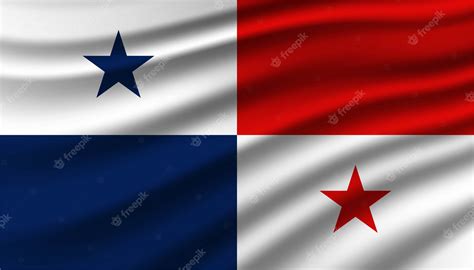 Bandeira Do Fundo Do Panamá Vetor Premium