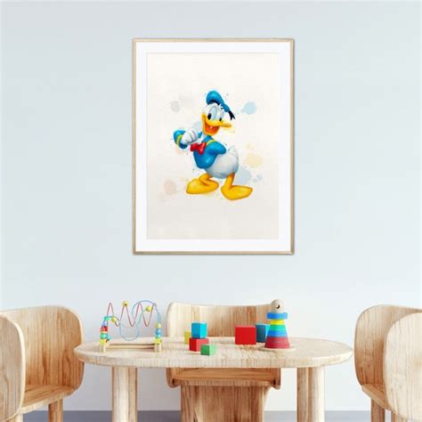 Donald Duck Poster Etsy