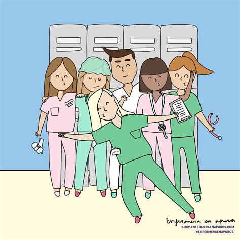 Día Mundial de La Salud Enfermera en apuros Humor de enfermera Enfermera caricatura Enfermera