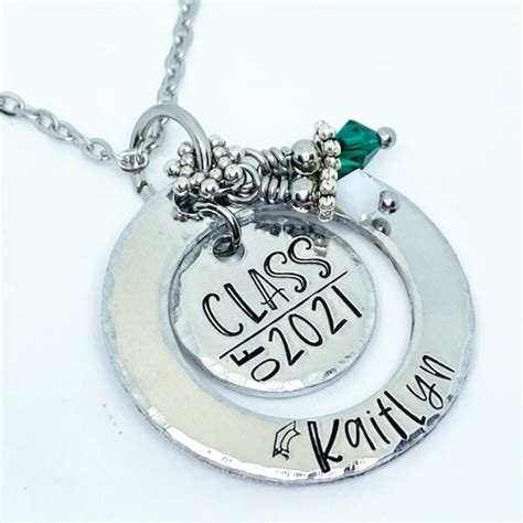 Graduation Necklace Personalized Girl Graduation Gift For Her Etsy