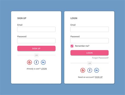 Best Practices For Sign Up And Login Page Design
