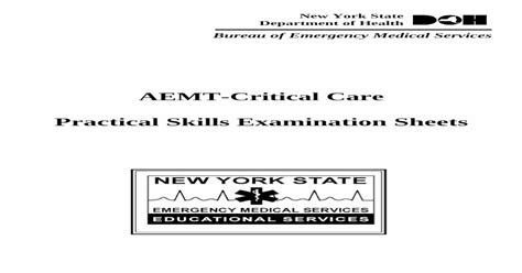 Aemt Critical Care Practical Skills Examination Sheets “updates” Pdf