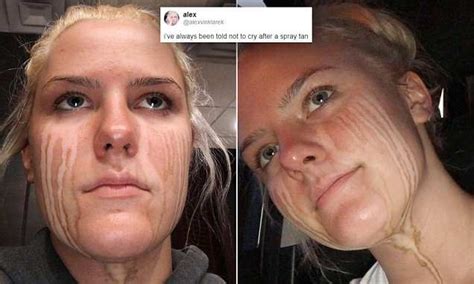 Woman Cried After Applying Fake Tan And Is Left With Streaks Daily Mail Online
