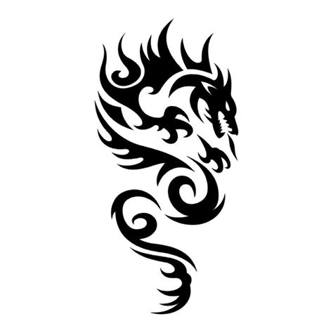 32 Simple Tribal Dragon Tattoos