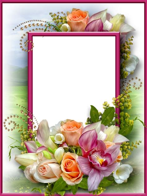 Flower Photo Frames Psd Download Free 2 Frames Psd Delicate Flowers 40e