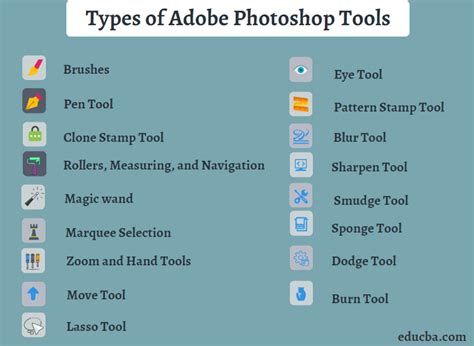 Adobe Photoshop Tools 17 Different Types Of Adobe Photoshop Tools