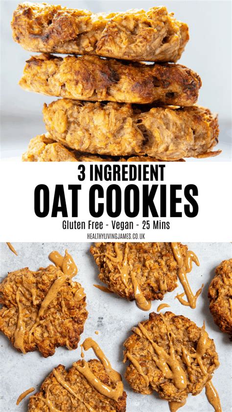 With a touch of cinnamon, they're one of the best tasting low carb keto cookies recipe! 3 Ingredient Oat Cookies - Healthy Living James Gluten-Free, Vegan, NO added sugar cookies ...