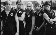 'i walked on set when he was doing a scene at the diner playing with the younger kreese played by barrett carnahan, who was terrific and he looked just. The Cobra Kai on set in 1984. | Karate kid, Karate kid ...