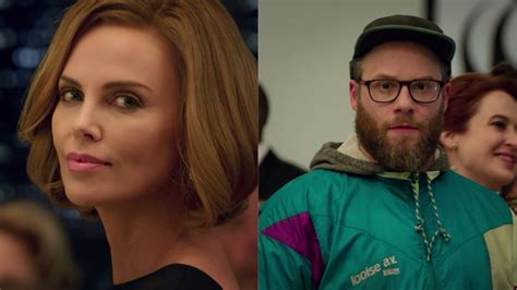 Hilário Charlize Theron e Seth Rogen formam casal inusitado no trailer