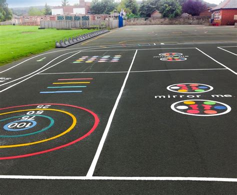 Colourful New Playground Markings For Primary School Amv Playground