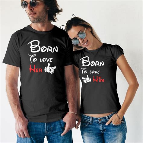 born to love her matching couple t shirt matching pjs matching couples top t shirt brands