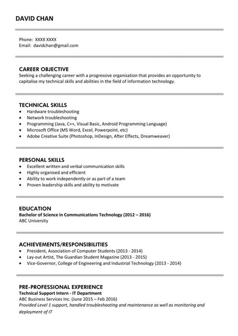 Format resume terkini sivan mydearest co. Top Contoh Resume For Fresh Graduate Of Computer Science ...