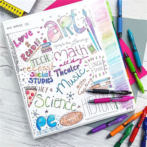 Cute Ways To Decorate Your Binder For School Shelly Lighting