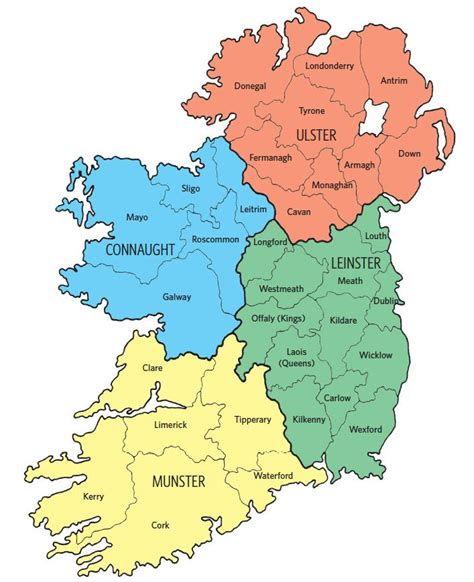 An Irish Map Of Counties For Plotting Your Irish Roots Irish Counties