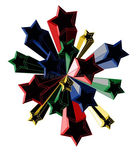Creative Decorative Color Stars Design Stock Vector Illustration Of