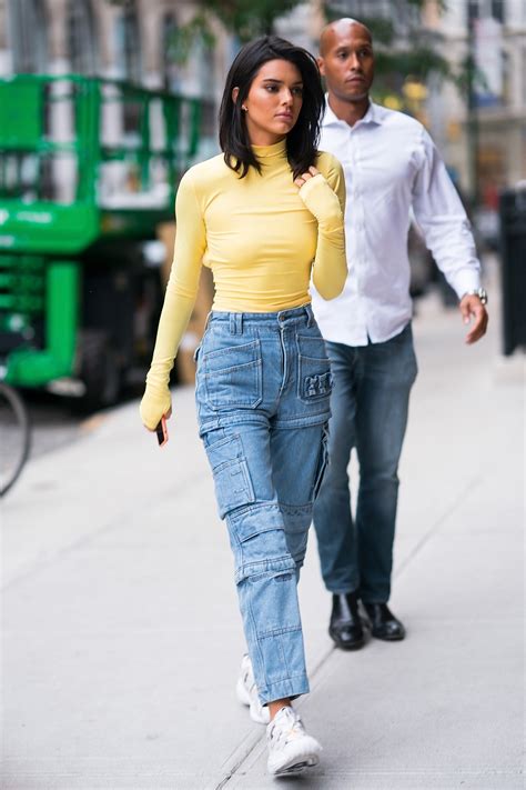 Kendall Jenner Wore Denim Cargo Pants In New York City Teen Vogue