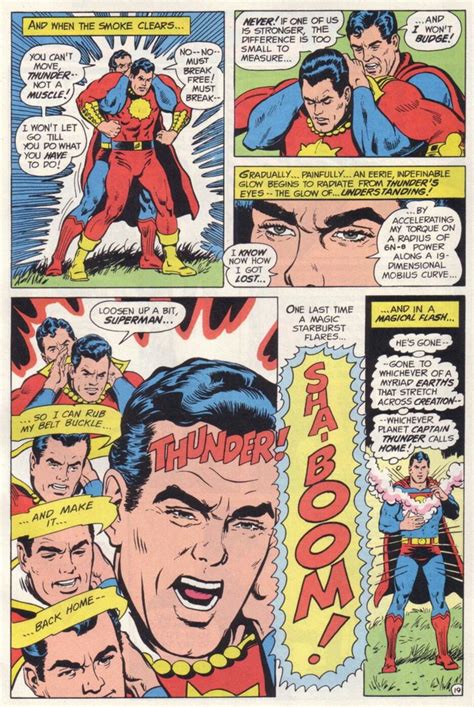 Captain Thunder Comic Book Panels Comics Superman