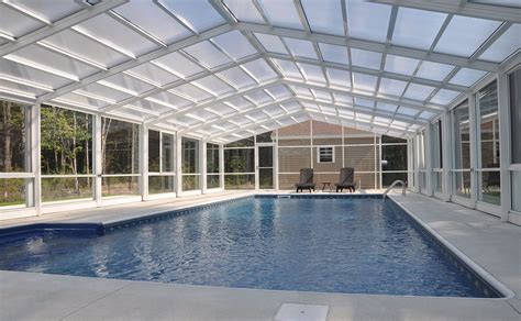Maine Pool Enclosure Manufactured By Roll A Cover Creates A Year