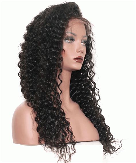 Brazilian Deep Curly Wave Full Lace Human Hair Wigs For Black Women