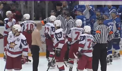 Russian Hockey Coach Loses His Shirt In Sexy Sexy Brawl Total Pro Sports